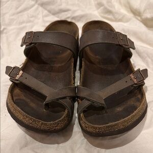 Brown Leather Birkenstock Sandals
